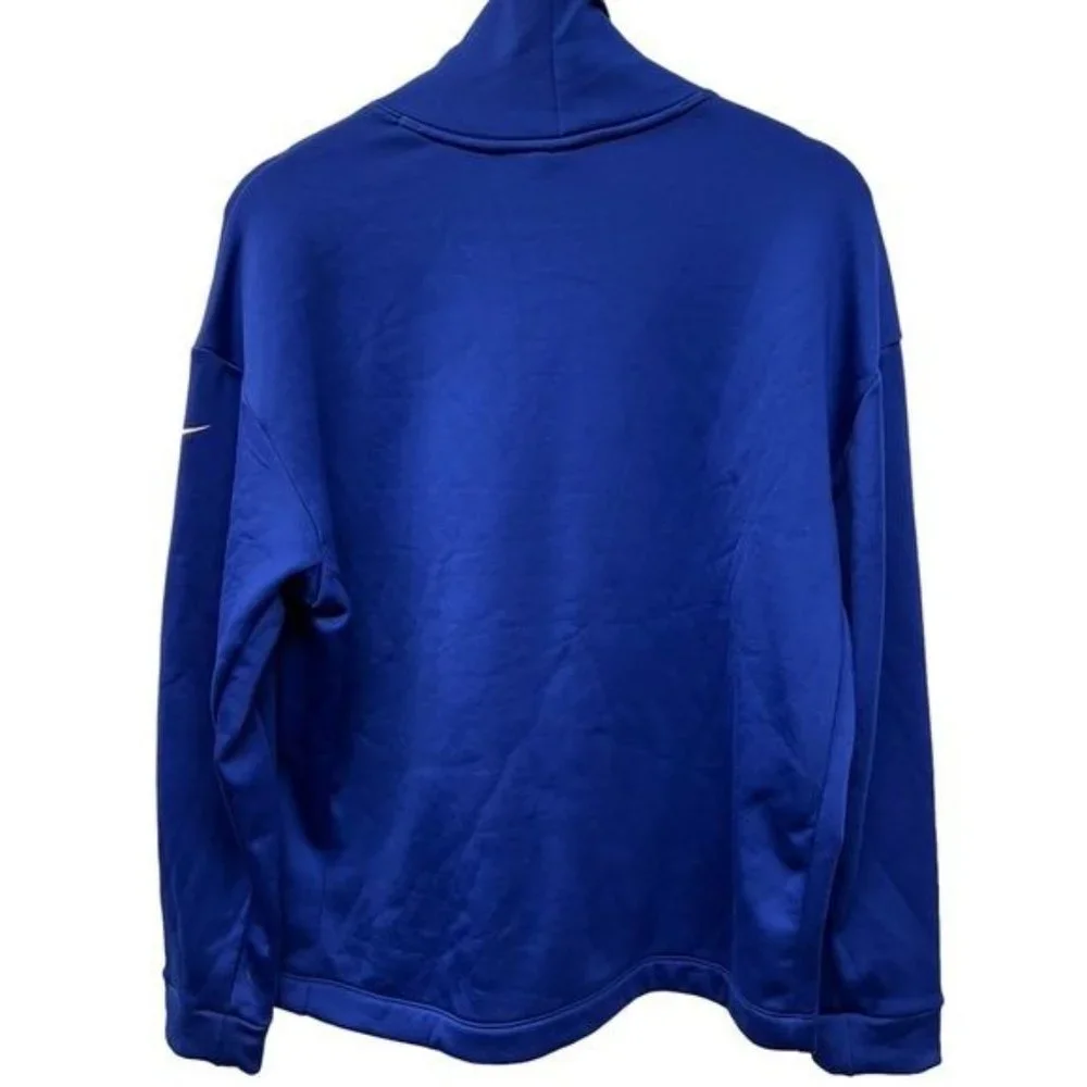 Nike Mock Turtleneck Royal Blue Pullover With Side Zip - Picture 8 of 8
